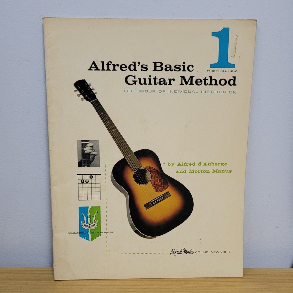 Alfred's Basic Guitar Method Book 1 Vintage Sheet Music Instruction Book 1959